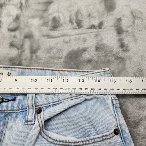 Abercrombie & Fitch Jeans Womens 28/6 Blue Crop Wide Leg High‎ Rise Light Wash - Picture 8 of 12